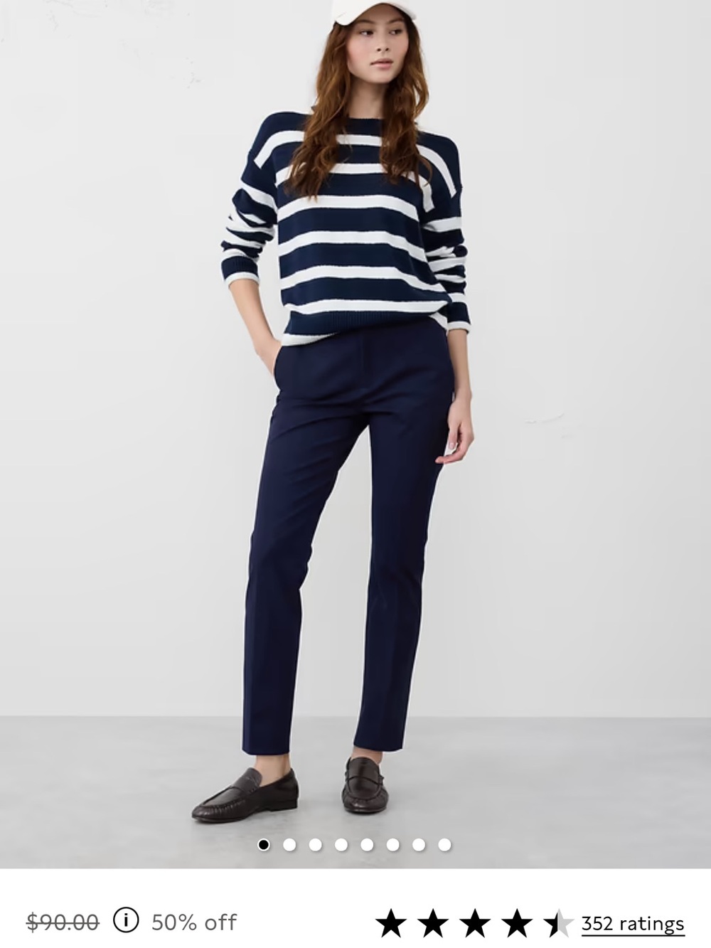 Banana Republic Navy Straight-Leg Dress Pants